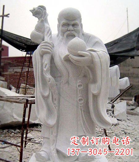 河源大理石寿星雕塑