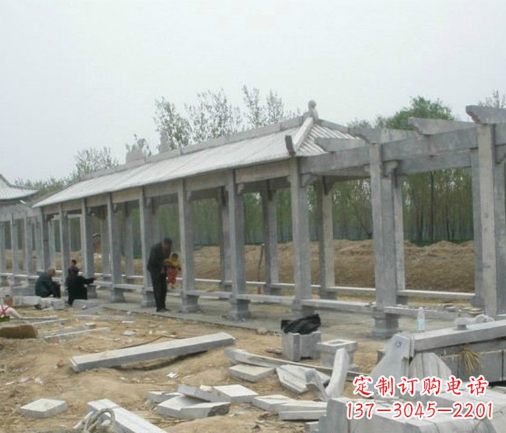 河源精美大理石凉亭雕塑