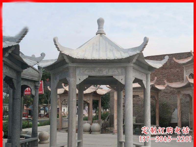 河源大理石凉亭石雕