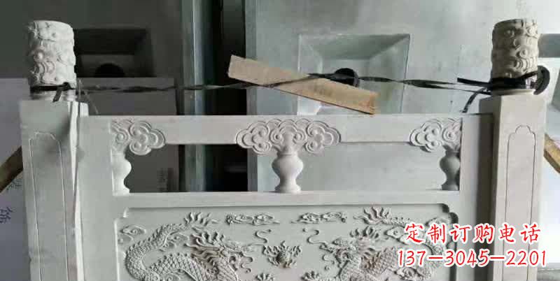 河源大理石龙浮雕栏板雕塑
