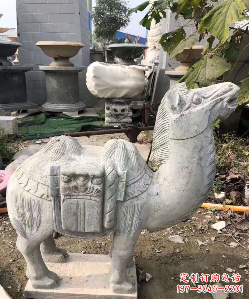 河源精美大理石骆驼雕塑