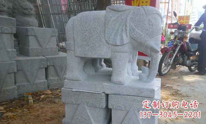 河源中领雕塑大象招财镇宅石雕