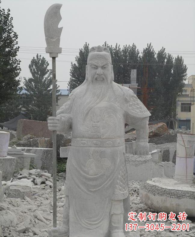 河源大理石关公雕塑