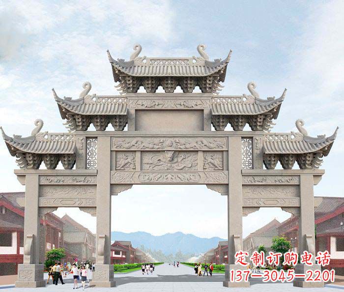河源大理石牌坊石雕艺术品