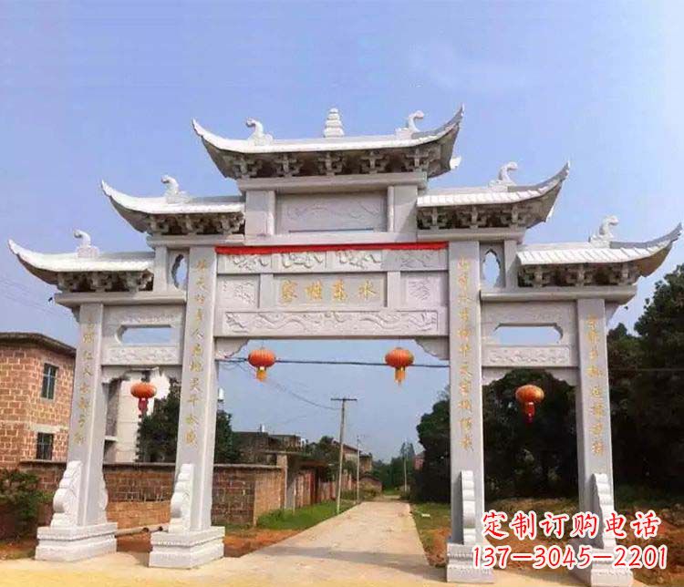 河源大理石牌坊石雕
