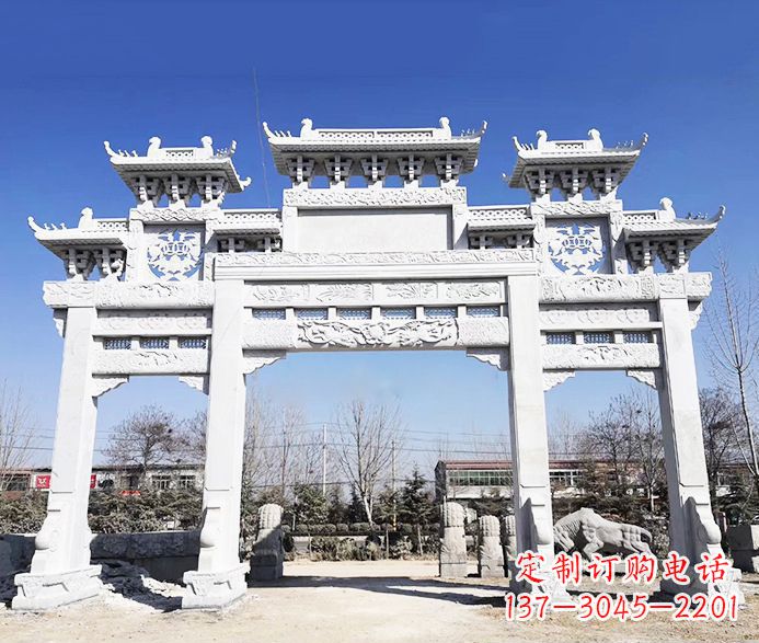 河源大理石牌坊石雕定制