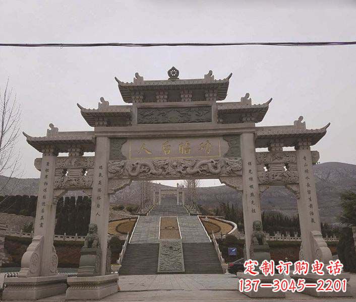 河源大理石牌坊石雕,精美别致,艺术魅力无限
