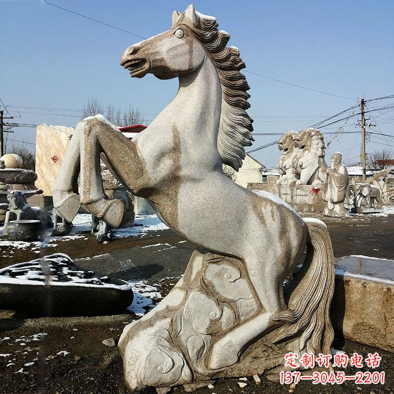 河源大理石生肖马雕塑