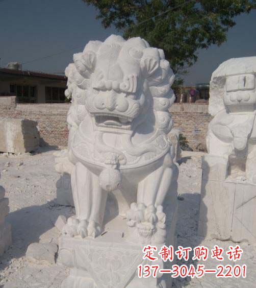 河源精美大理石狮子雕塑