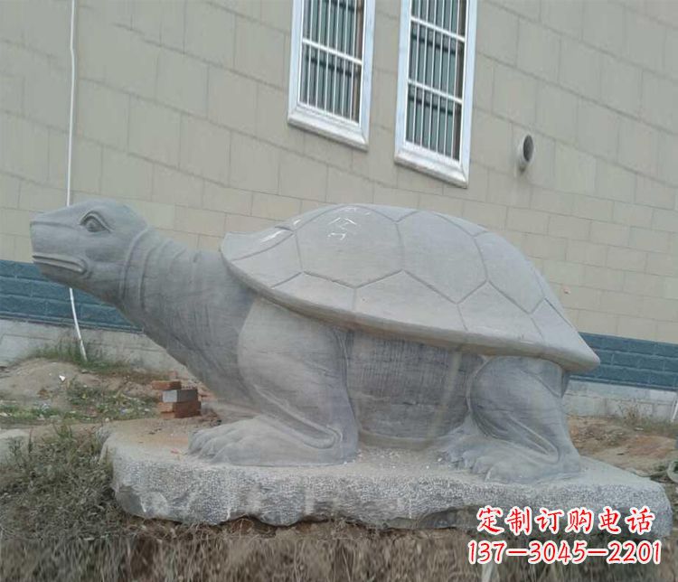 河源大理石乌龟石雕精美的古典风格装饰