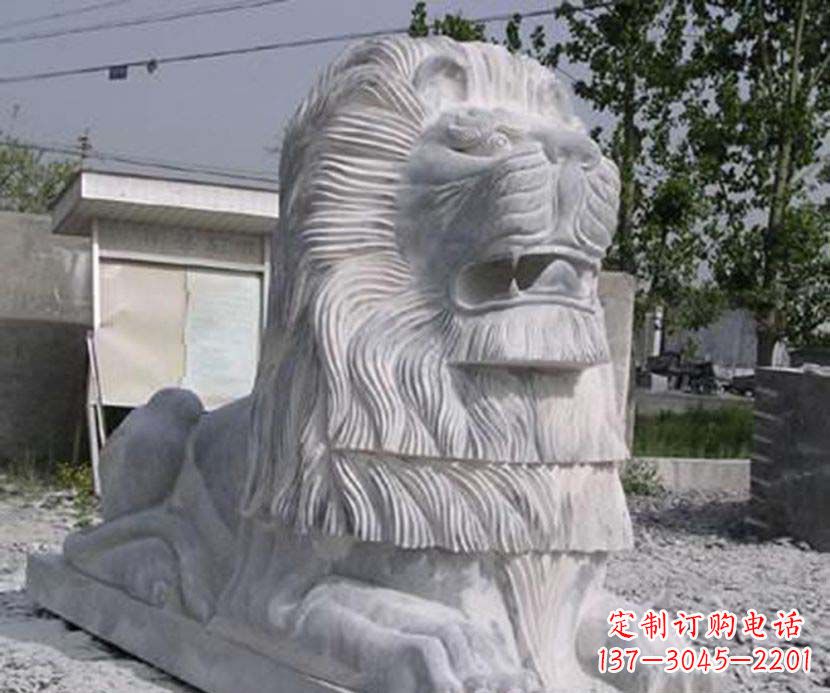 河源大理石西洋狮子石雕塑