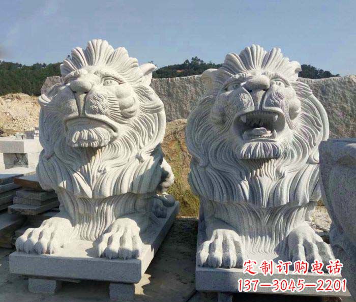 河源大理石西洋欧式石狮子雕塑