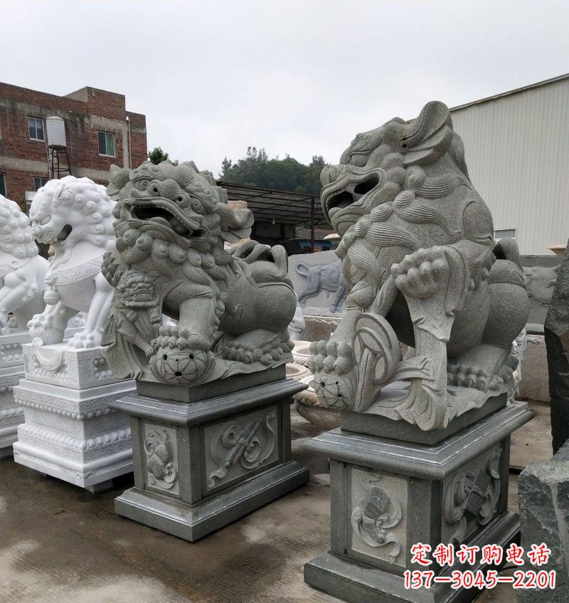 河源大理石南方狮子雕塑