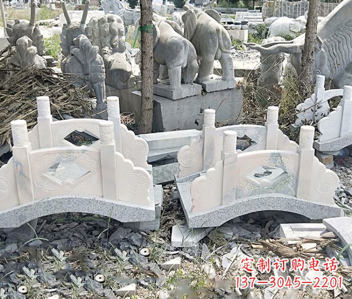 河源精美大理石拱桥雕塑