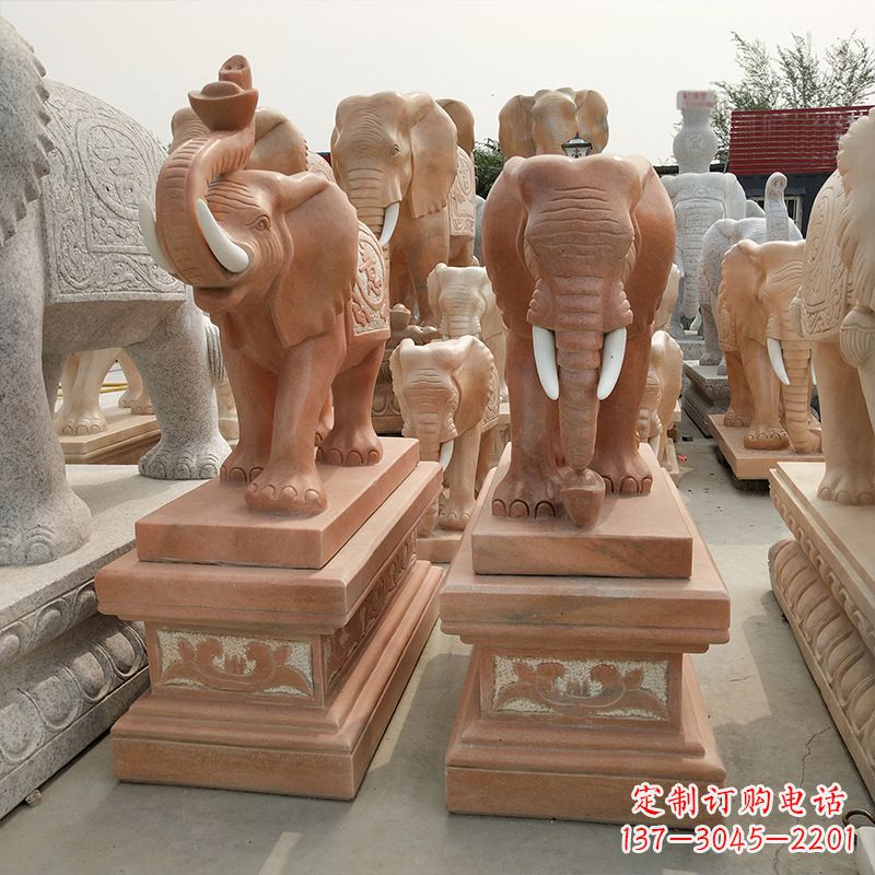 河源大象水缸石雕塑