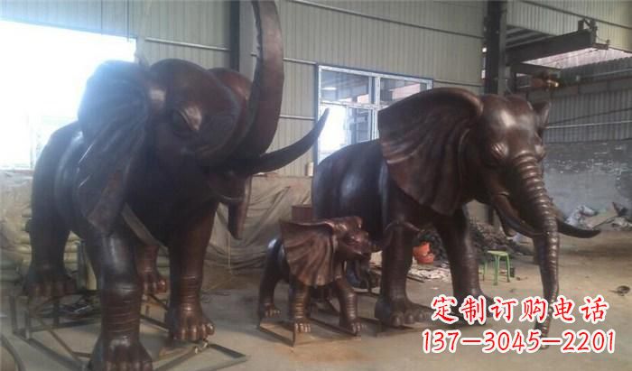 河源高品质大象铜雕塑