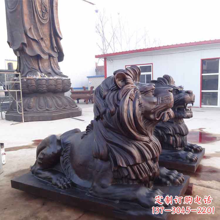 河源大型纯铜汇丰狮子