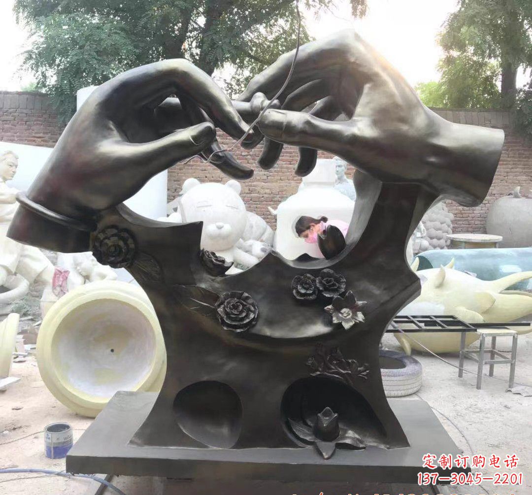 河源精美铜戒指雕塑