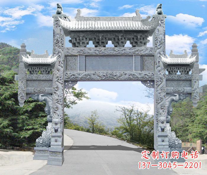 河源精美牌坊雕塑