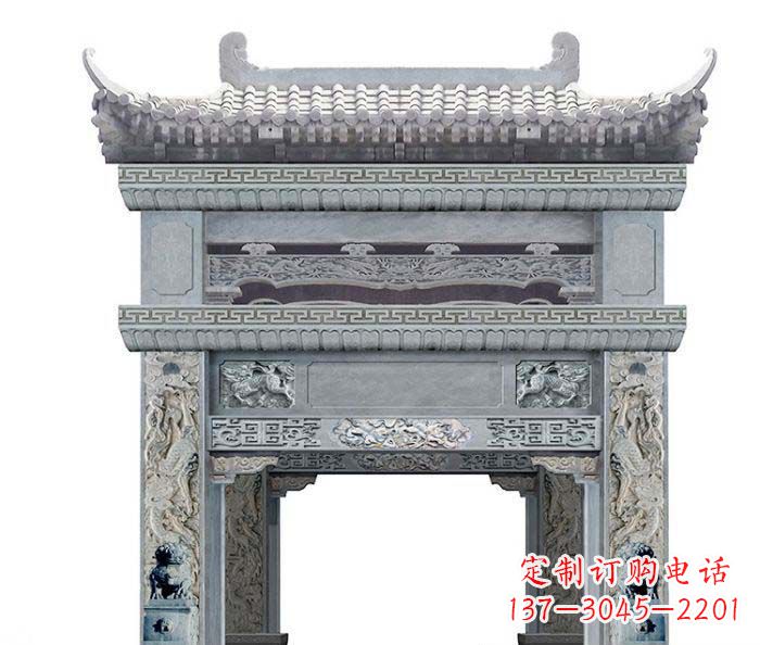 河源精美石雕牌坊雕塑