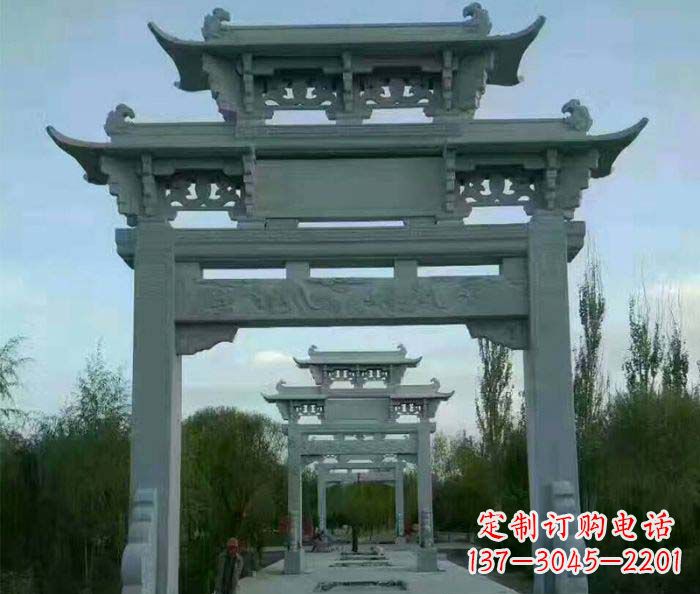 河源牌坊雕塑精美大理石雕塑艺术