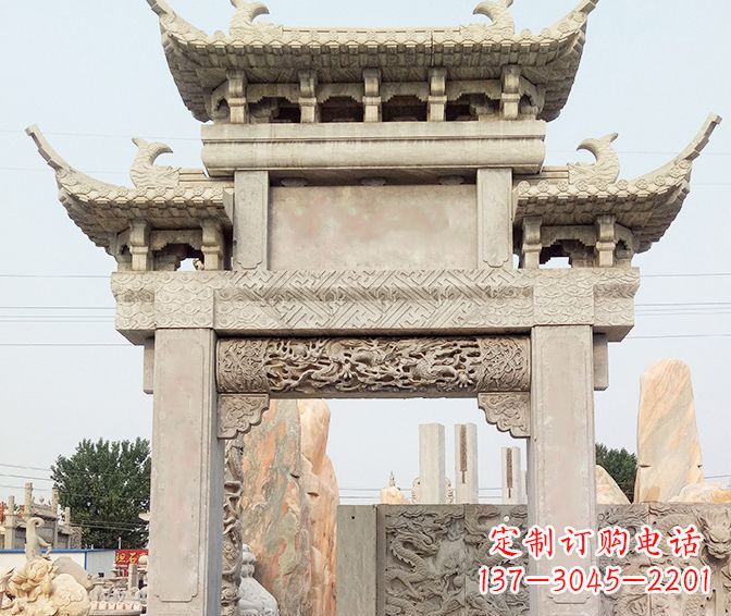 河源特色大理石牌坊石雕