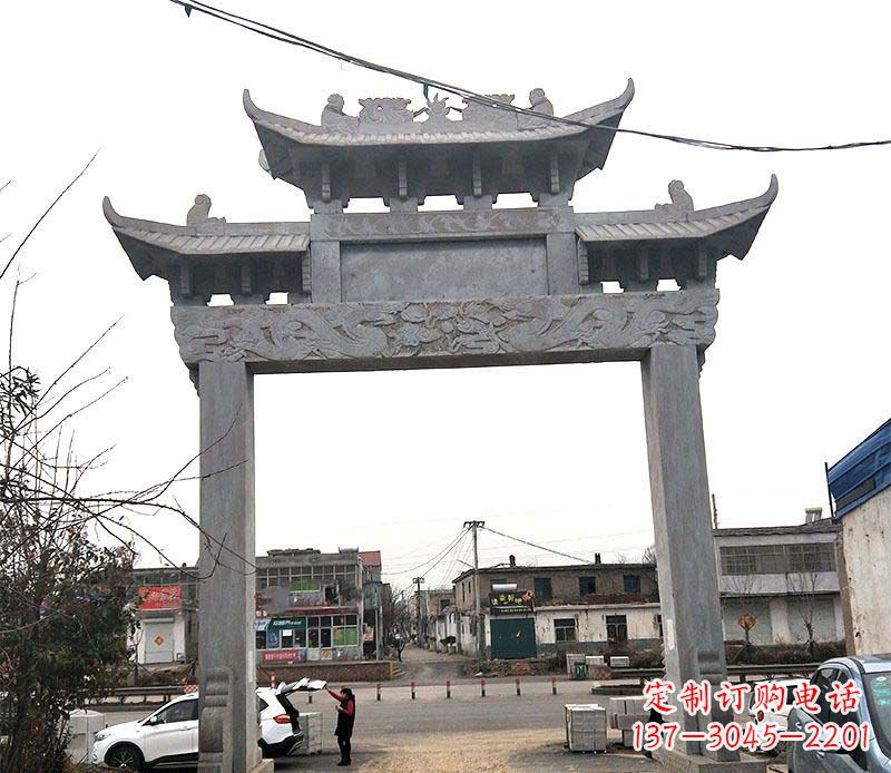 河源精美大理石牌坊石雕