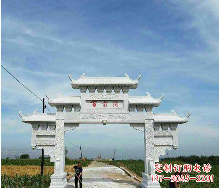河源西方风格石牌坊石雕