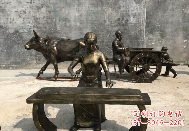 河源精美绝伦的古筝铜雕