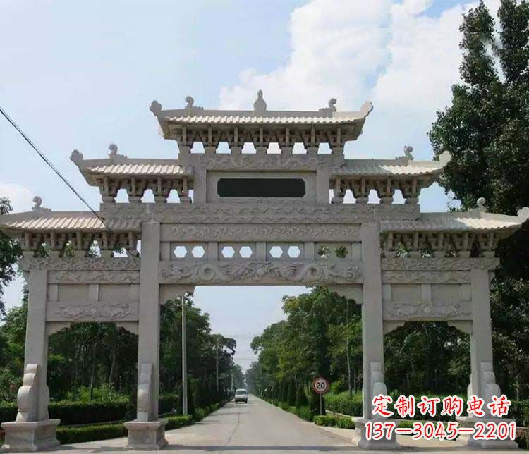 河源定制牌坊雕塑,传承中国传统文化