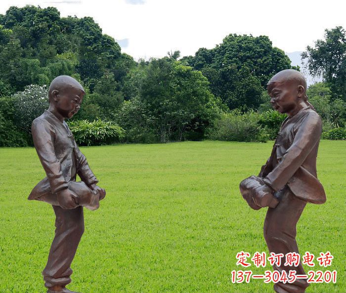 河源中领雕塑精致的儿童铜雕雕塑