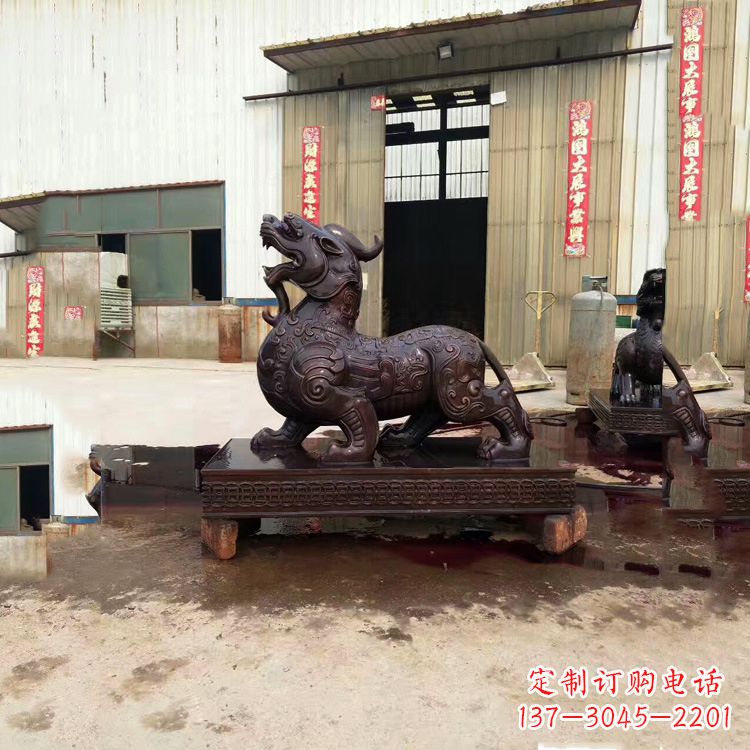 河源独角兽铸铜雕塑—精雕细琢的艺术瑰宝