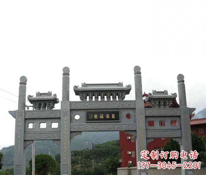 河源牌坊雕塑·精美雕刻·传承古老文化