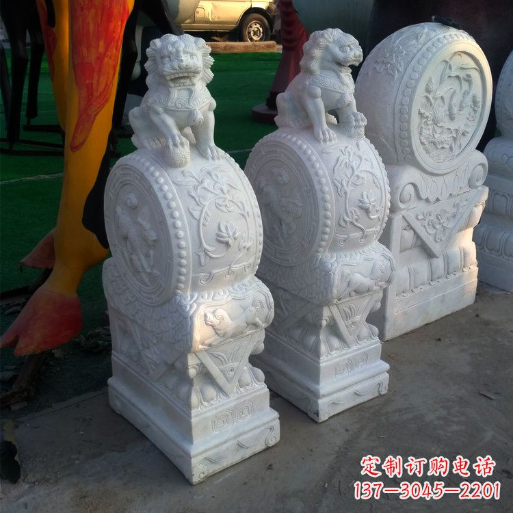 河源仿古门墩石雕塑,让您的家园更加精致
