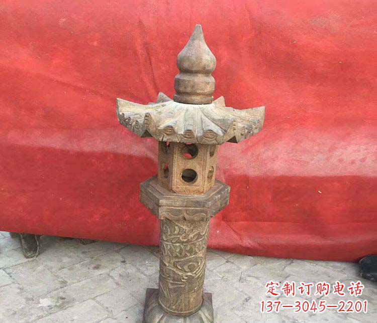 河源仿古石灯公园石雕 (2)