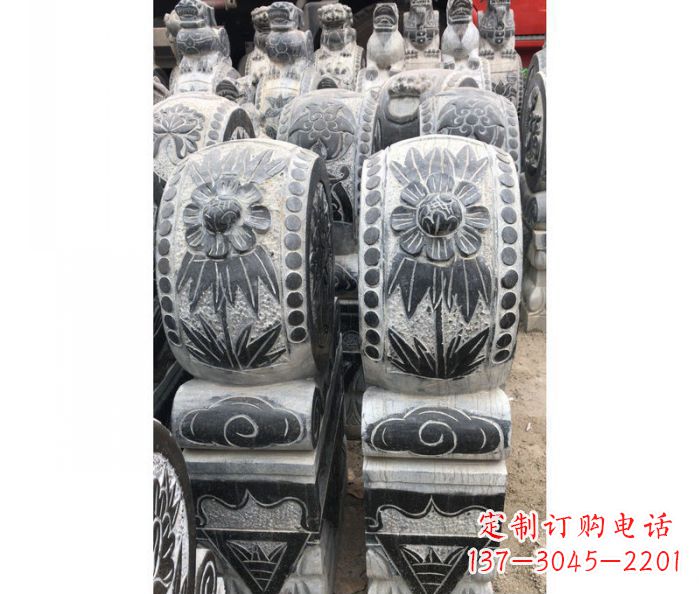 河源仿古石门墩镇宅抱鼓石