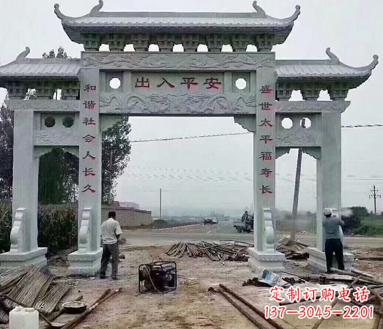 河源仿古石牌坊石雕