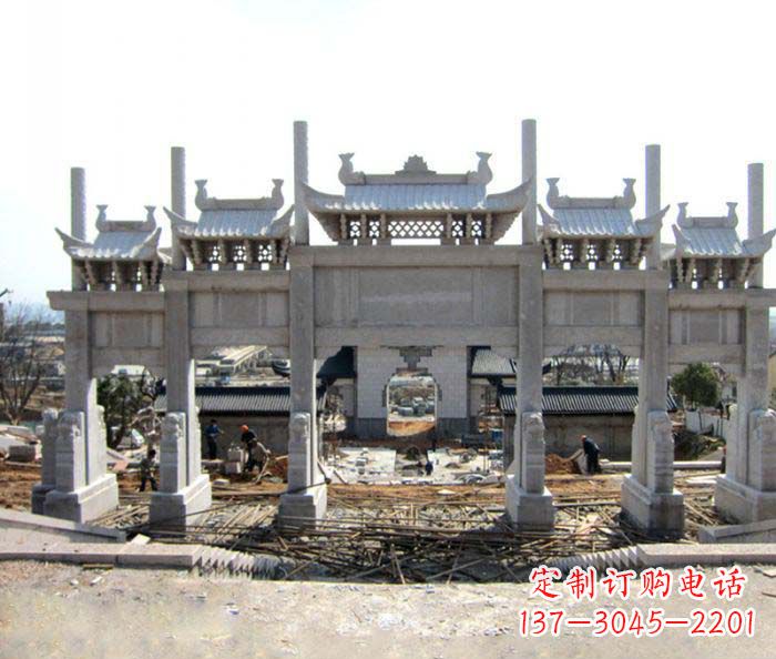 河源仿古牌坊雕塑,定制专属你的古典魅力