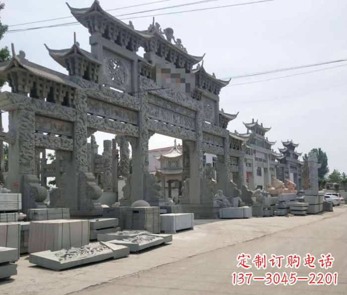 河源传统风格牌坊雕塑