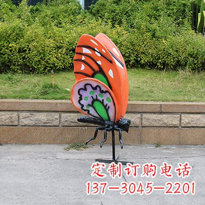 河源高端红色蝴蝶雕塑