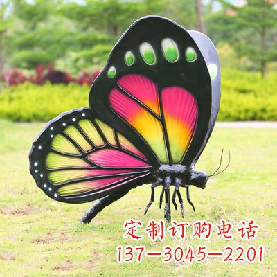 河源仿真蝴蝶_品红色款405x78x110