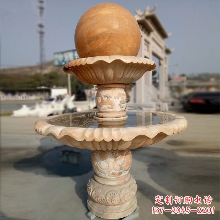 河源精致的风水球石雕塑
