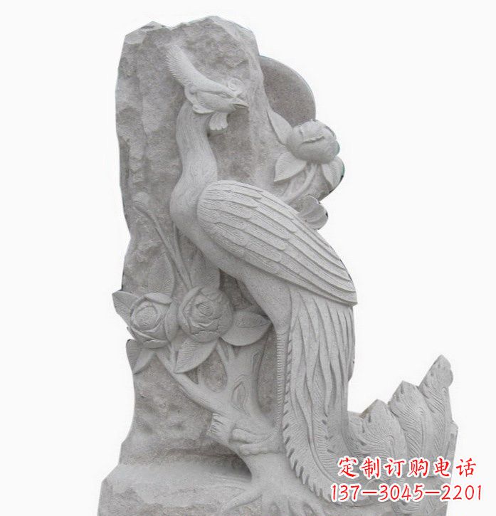 河源凤凰牡丹石雕222