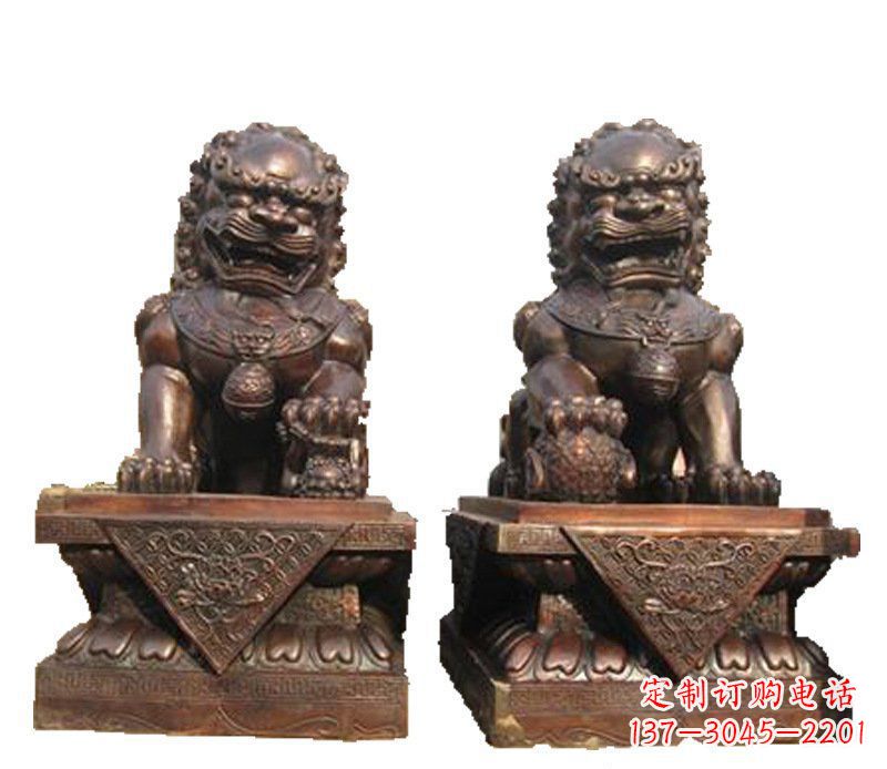 河源公司汇丰狮子铜雕塑摆件 (2)