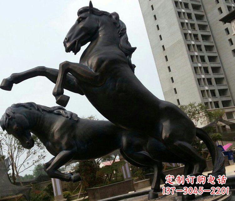 河源公园奔马动物铜雕塑