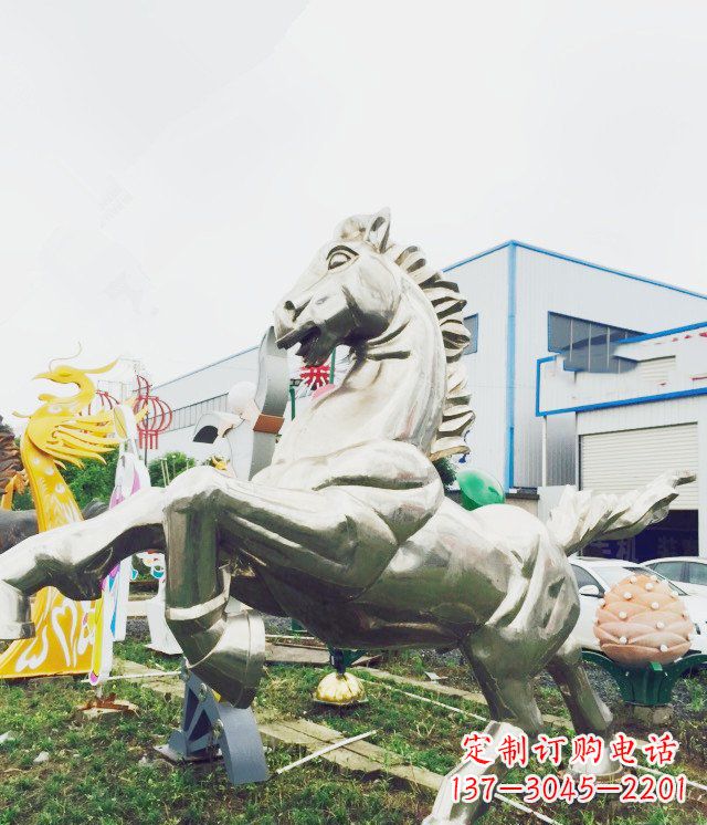 河源产品名称优雅的不锈钢雕塑——奔马