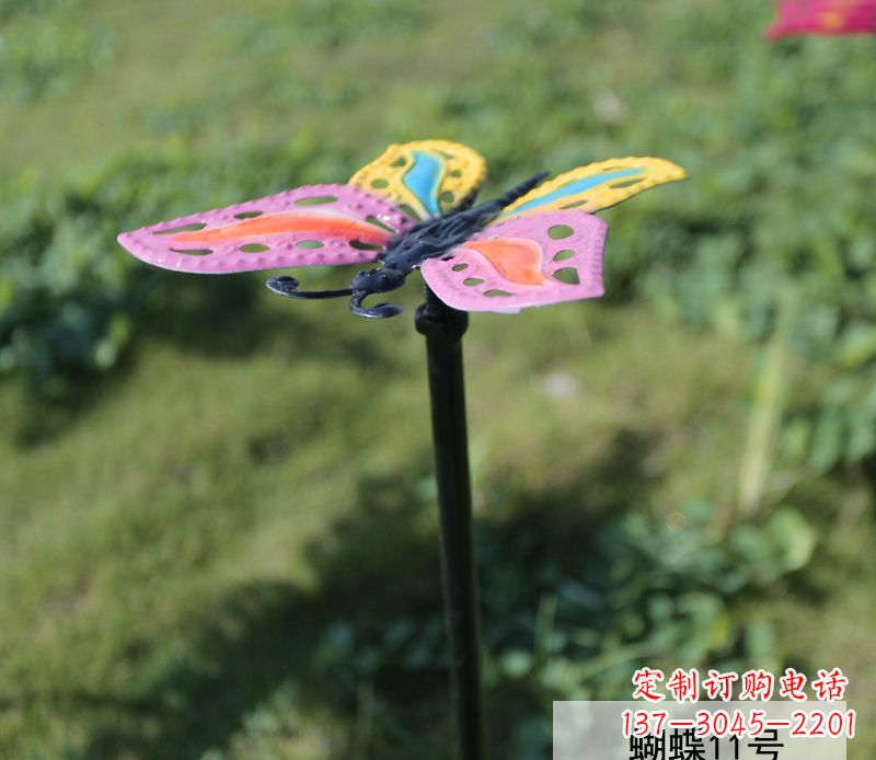 河源个性化不锈钢彩色蝴蝶雕塑