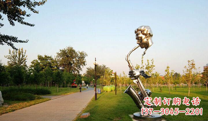 河源不锈钢萨克斯抽象雕塑
