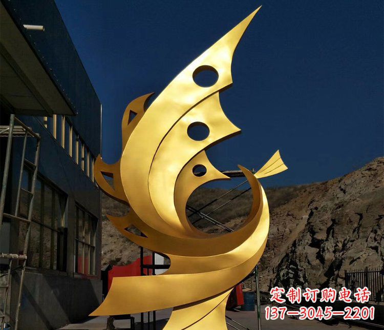 河源精美不锈钢抽象凤凰景观雕塑