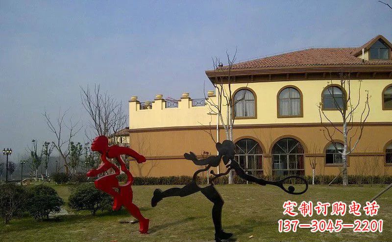河源优雅的豪迈!不锈钢抽象运动员人物雕塑